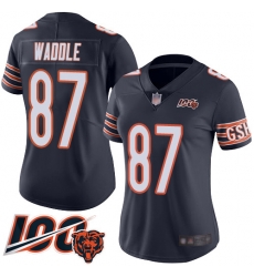 Women Chicago Bears 87 Tom Waddle Navy Blue Team Color 100th Season Limited Football Jersey Women Chicago Bears 87 Tom Waddle Navy Blue Team Color 100th Season Limited Football Jersey