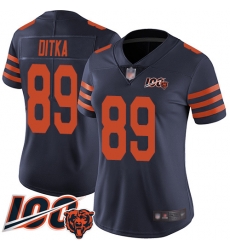 Women Chicago Bears 89 Mike Ditka Limited Navy Blue Rush Vapor Untouchable 100th Season Football Jersey Women Chicago Bears 89 Mike Ditka Limited Navy Blue Rush Vapor Untouchable 100th Season Football Jersey