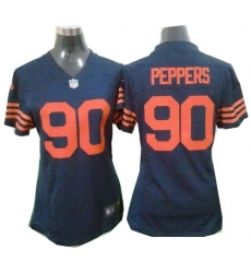 Women Nike Chicago Bears 90 Julius Peppers Blue NFL Jerseys Orange Number Women Nike Chicago Bears 90 Julius Peppers Blue NFL Jerseys Orange Number