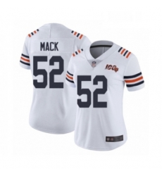 Womens Chicago Bears 52 Khalil Mack White 100th Season Limited Football Jersey Womens Chicago Bears 52 Khalil Mack White 100th Season Limited Football Jersey
