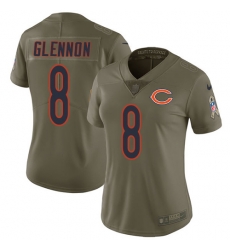 Womens Nike Bears #8 Mike Glennon Olive Stitched NFL Limited 2017 Salute to Service Jersey Womens Nike Bears #8 Mike Glennon Olive Stitched NFL Limited 2017 Salute to Service Jersey