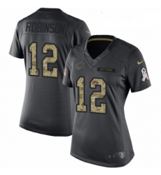 Womens Nike Chicago Bears 12 Allen Robinson Limited Black 2016 Salute to Service NFL Jersey Womens Nike Chicago Bears 12 Allen Robinson Limited Black 2016 Salute to Service NFL Jersey