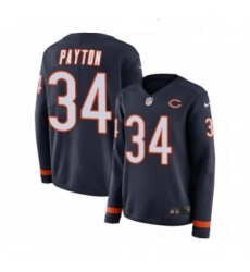 Womens Nike Chicago Bears 34 Walter Payton Limited Navy Blue Therma Long Sleeve NFL Jersey Womens Nike Chicago Bears 34 Walter Payton Limited Navy Blue Therma Long Sleeve NFL Jersey