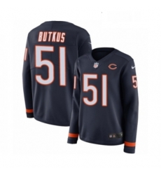 Womens Nike Chicago Bears 51 Dick Butkus Limited Navy Blue Therma Long Sleeve NFL Jersey Womens Nike Chicago Bears 51 Dick Butkus Limited Navy Blue Therma Long Sleeve NFL Jersey