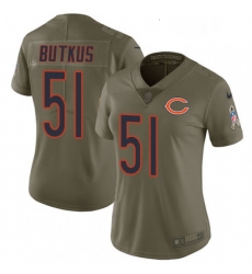 Womens Nike Chicago Bears 51 Dick Butkus Limited Olive 2017 Salute to Service NFL Jersey Womens Nike Chicago Bears 51 Dick Butkus Limited Olive 2017 Salute to Service NFL Jersey