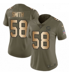 Womens Nike Chicago Bears 58 Roquan Smith Limited Olive Gold 2017 Salute to Service NFL Jersey Womens Nike Chicago Bears 58 Roquan Smith Limited Olive Gold 2017 Salute to Service NFL Jersey