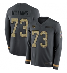 Bengals 73 Jonah Williams Anthracite Salute to Service Men Stitched Football Limited Therma Long Sleeve Jersey Bengals 73 Jonah Williams Anthracite Salute to Service Men Stitched Football Limited Therma Long Sleeve Jersey