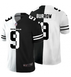 Cincinnati Bengals 9 Joe Burrow Men Black V White Peace Split Nike Vapor Untouchable Limited NFL Jersey Cincinnati Bengals 9 Joe Burrow Men Black V White Peace Split Nike Vapor Untouchable Limited NFL Jersey