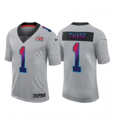 Men Cincinnati Bengals 1 Ja 27Marr Chase 2022 Grey Super Bowl LVI Limited Stitched Jersey Men Cincinnati Bengals 1 Ja 27Marr Chase 2022 Grey Super Bowl LVI Limited Stitched Jersey