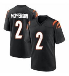 Men Cincinnati Bengals #2 Evan McPherson 2021 Black Vapor Limited Stitched NFL Jersey Men Cincinnati Bengals #2 Evan McPherson 2021 Black Vapor Limited Stitched NFL Jersey