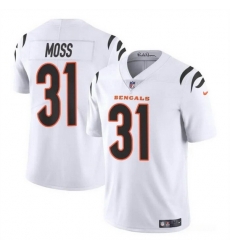 Men Cincinnati Bengals 31 Zack Moss White Vapor Untouchable Limited Stitched Jersey Men Cincinnati Bengals 31 Zack Moss White Vapor Untouchable Limited Stitched Jersey