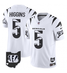 Men Cincinnati Bengals 5 Tee Higgins White F U S E Special Vapor Untouchable Limited Stitched Football Jersey Men Cincinnati Bengals 5 Tee Higgins White F U S E Special Vapor Untouchable Limited Stitched Football Jersey