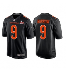 Men Cincinnati Bengals 9 Joe Burrow 2022 Black Super Bowl LVI Game Stitched Jersey Men Cincinnati Bengals 9 Joe Burrow 2022 Black Super Bowl LVI Game Stitched Jersey