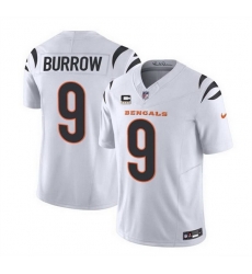 Men Cincinnati Bengals 9 Joe Burrow White 2023 F U S E With 4 Star C Patch Vapor Untouchable Limited Stitched Jersey Men Cincinnati Bengals 9 Joe Burrow White 2023 F U S E With 4 Star C Patch Vapor Untouchable Limited Stitched Jersey