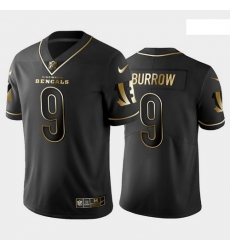 Men Nike Cincinnati Bengals 9 Joe Burrow black vapor limited jersey golden edition Men Nike Cincinnati Bengals 9 Joe Burrow black vapor limited jersey golden edition