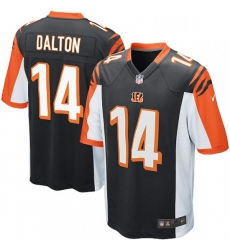 Mens Nike Cincinnati Bengals 14 Andy Dalton Game Black Team Color NFL Jersey Mens Nike Cincinnati Bengals 14 Andy Dalton Game Black Team Color NFL Jersey