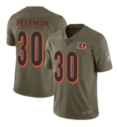 Nike Bengals #30 Cedric Peerman Olive Mens Stitched NFL Limited 2017 Salute To Service Jersey Nike Bengals #30 Cedric Peerman Olive Mens Stitched NFL Limited 2017 Salute To Service Jersey