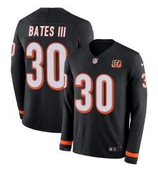 Nike Bengals #30 Jessie Bates III Black Team Color Men Stitched NFL Limited Therma Long Sleeve Jersey Nike Bengals #30 Jessie Bates III Black Team Color Men Stitched NFL Limited Therma Long Sleeve Jersey