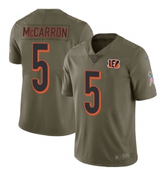 Nike Bengals #5 AJ McCarron Olive Mens Stitched NFL Limited 2017 Salute To Service Jersey Nike Bengals #5 AJ McCarron Olive Mens Stitched NFL Limited 2017 Salute To Service Jersey