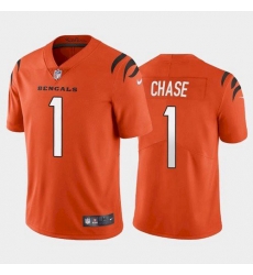Women Cincinnati Bengals #1 Ja'Marr Chase Orange 2021 Draft Jersey Women Cincinnati Bengals #1 Ja'Marr Chase Orange 2021 Draft Jersey
