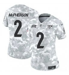 Women Cincinnati Bengals 2 Evan McPherson 2024 F U S E Arctic Camo Salute To Service Limited Stitched Football Jersey Women Cincinnati Bengals 2 Evan McPherson 2024 F U S E Arctic Camo Salute To Service Limited Stitched Football Jersey