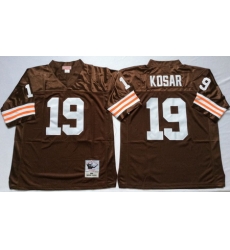 Browns 19 Bernie Kosar Brown Throwback Jersey Browns 19 Bernie Kosar Brown Throwback Jersey