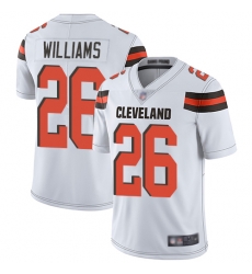 Browns 26 Greedy Williams White Men Stitched Football Vapor Untouchable Limited Jersey Browns 26 Greedy Williams White Men Stitched Football Vapor Untouchable Limited Jersey