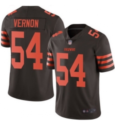 Browns #54 Olivier Vernon Brown Men Stitched Football Limited Rush Jersey Browns #54 Olivier Vernon Brown Men Stitched Football Limited Rush Jersey