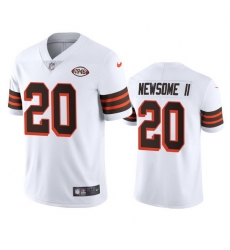 Cleveland Browns 20 Greg Newsome II Nike 1946 Collection Alternate Vapor Limited NFL Jersey White Cleveland Browns 20 Greg Newsome II Nike 1946 Collection Alternate Vapor Limited NFL Jersey White