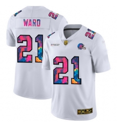 Cleveland Browns 21 Denzel Ward Men White Nike Multi Color 2020 NFL Crucial Catch Limited NFL Jersey Cleveland Browns 21 Denzel Ward Men White Nike Multi Color 2020 NFL Crucial Catch Limited NFL Jersey