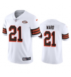 Cleveland Browns 21 Denzel Ward Nike 1946 Collection Alternate Vapor Limited NFL Jersey White Cleveland Browns 21 Denzel Ward Nike 1946 Collection Alternate Vapor Limited NFL Jersey White