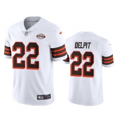 Cleveland Browns 22 Grant Delpit Nike 1946 Collection Alternate Vapor Limited NFL Jersey White Cleveland Browns 22 Grant Delpit Nike 1946 Collection Alternate Vapor Limited NFL Jersey White
