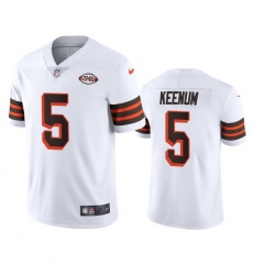 Cleveland Browns 5 Case Keenum Nike 1946 Collection Alternate Vapor Limited NFL Jersey White Cleveland Browns 5 Case Keenum Nike 1946 Collection Alternate Vapor Limited NFL Jersey White