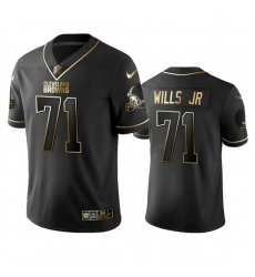 Cleveland Browns 71 Jedrick Wills Men Nike Black Golden Edition Vapor Limited Jersey Cleveland Browns 71 Jedrick Wills Men Nike Black Golden Edition Vapor Limited Jersey