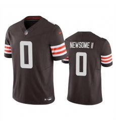 Men Cleveland Browns 0 Greg Newsome II Brown 2023 F U S E Vapor Untouchable Limited Stitched Jersey Men Cleveland Browns 0 Greg Newsome II Brown 2023 F U S E Vapor Untouchable Limited Stitched Jersey