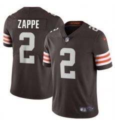 Men Cleveland Browns 2 Bailey Zappe Brown Vapor Limited Stitched Football Jersey Men Cleveland Browns 2 Bailey Zappe Brown Vapor Limited Stitched Football Jersey