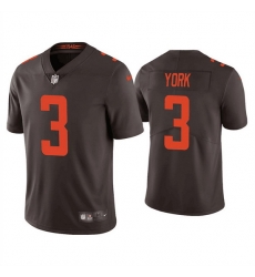 Men Cleveland Browns 3 Cade York Brown Vapor Untouchable Limited Stitched Jersey Men Cleveland Browns 3 Cade York Brown Vapor Untouchable Limited Stitched Jersey