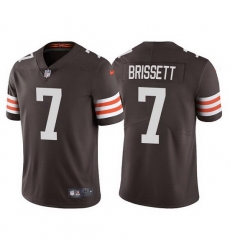 Men Cleveland Browns 7 Jacoby Brissett Brown Vapor Untouchable Limited Stitched jersey Men Cleveland Browns 7 Jacoby Brissett Brown Vapor Untouchable Limited Stitched jersey