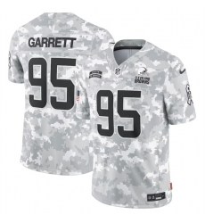 Men Cleveland Browns 95 Myles Garrett 2024 Arctic Camo Salute To Service Limited Stitched Football Jersey Men Cleveland Browns 95 Myles Garrett 2024 Arctic Camo Salute To Service Limited Stitched Football Jersey