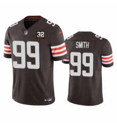 Men Cleveland Browns 99 Za 27Darius Smith Brown 2023 F U S E With Jim Brown Memorial Patch Vapor Untouchable Limited Stitched Jersey Men Cleveland Browns 99 Za 27Darius Smith Brown 2023 F U S E With Jim Brown Memorial Patch Vapor Untouchable Limited Stitched Jersey