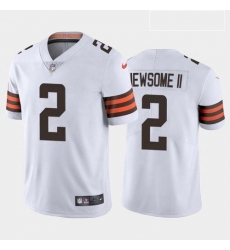 Men Cleveland Browns Greg Newsome II White Brown 2021 Draft Jersey Men Cleveland Browns Greg Newsome II White Brown 2021 Draft Jersey