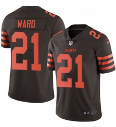 Mens Nike Cleveland Browns 21 Denzel Ward Limited Brown Rush Vapor Untouchable NFL Jersey Mens Nike Cleveland Browns 21 Denzel Ward Limited Brown Rush Vapor Untouchable NFL Jersey