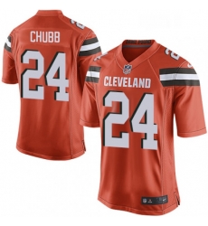 Mens Nike Cleveland Browns 24 Nick Chubb Game Orange Alternate NFL Jersey Mens Nike Cleveland Browns 24 Nick Chubb Game Orange Alternate NFL Jersey