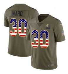Mens Nike Cleveland Browns 30 Denzel Ward Limited OliveUSA Flag 2017 Salute to Service NFL Jersey Mens Nike Cleveland Browns 30 Denzel Ward Limited OliveUSA Flag 2017 Salute to Service NFL Jersey