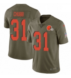 Mens Nike Cleveland Browns 31 Nick Chubb Limited Olive 2017 Salute to Service NFL Jersey Mens Nike Cleveland Browns 31 Nick Chubb Limited Olive 2017 Salute to Service NFL Jersey