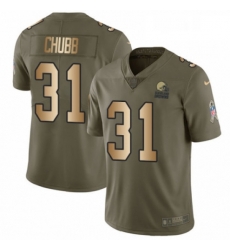Mens Nike Cleveland Browns 31 Nick Chubb Limited OliveGold 2017 Salute to Service NFL Jersey Mens Nike Cleveland Browns 31 Nick Chubb Limited OliveGold 2017 Salute to Service NFL Jersey