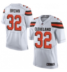 Mens Nike Cleveland Browns 32 Jim Brown Elite White NFL Jersey Mens Nike Cleveland Browns 32 Jim Brown Elite White NFL Jersey