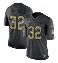 Mens Nike Cleveland Browns 32 Jim Brown Limited Black 2016 Salute to Service NFL Jersey Mens Nike Cleveland Browns 32 Jim Brown Limited Black 2016 Salute to Service NFL Jersey