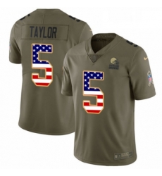 Mens Nike Cleveland Browns 5 Tyrod Taylor Limited OliveUSA Flag 2017 Salute to Service NFL Jersey Mens Nike Cleveland Browns 5 Tyrod Taylor Limited OliveUSA Flag 2017 Salute to Service NFL Jersey