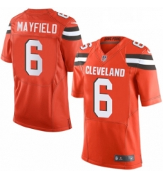 Mens Nike Cleveland Browns 6 Baker Mayfield Elite Orange Alternate NFL Jersey Mens Nike Cleveland Browns 6 Baker Mayfield Elite Orange Alternate NFL Jersey